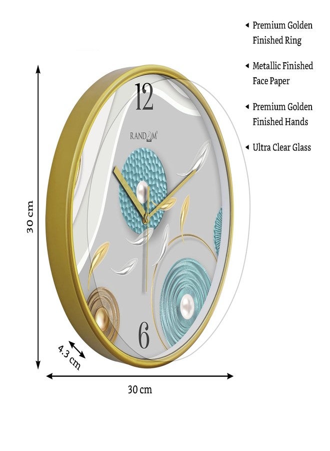 Random Plastic 12 Inch Silent Sweep Wall Clock | Stylish Round Decorative Wall Clock for Bedroom, Living Room, Kitchen, and Office | Modern Fancy Analog Clock Design for Home Decor,Multicolour - Image 4